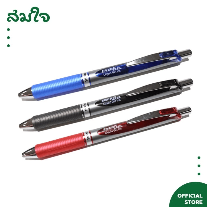 ปากกา แบบกด PENTEL ENERGEL 1.0 BL80 สีแดง_2